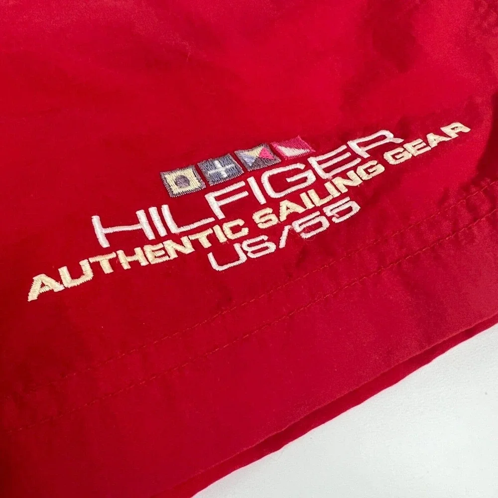 TOMMY HILFIGER Authentic Sailing Gear US/55 Mens‎ Red Blue Swim Shorts Trunks M